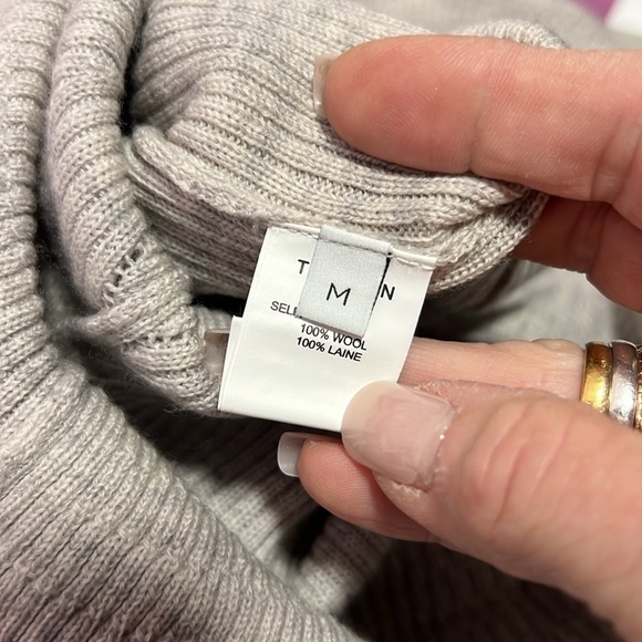 Thakoon Gray Merino Wool Long Sleeve Ruffle Hem Sweater Dress NWT M - Picture 6 of 12